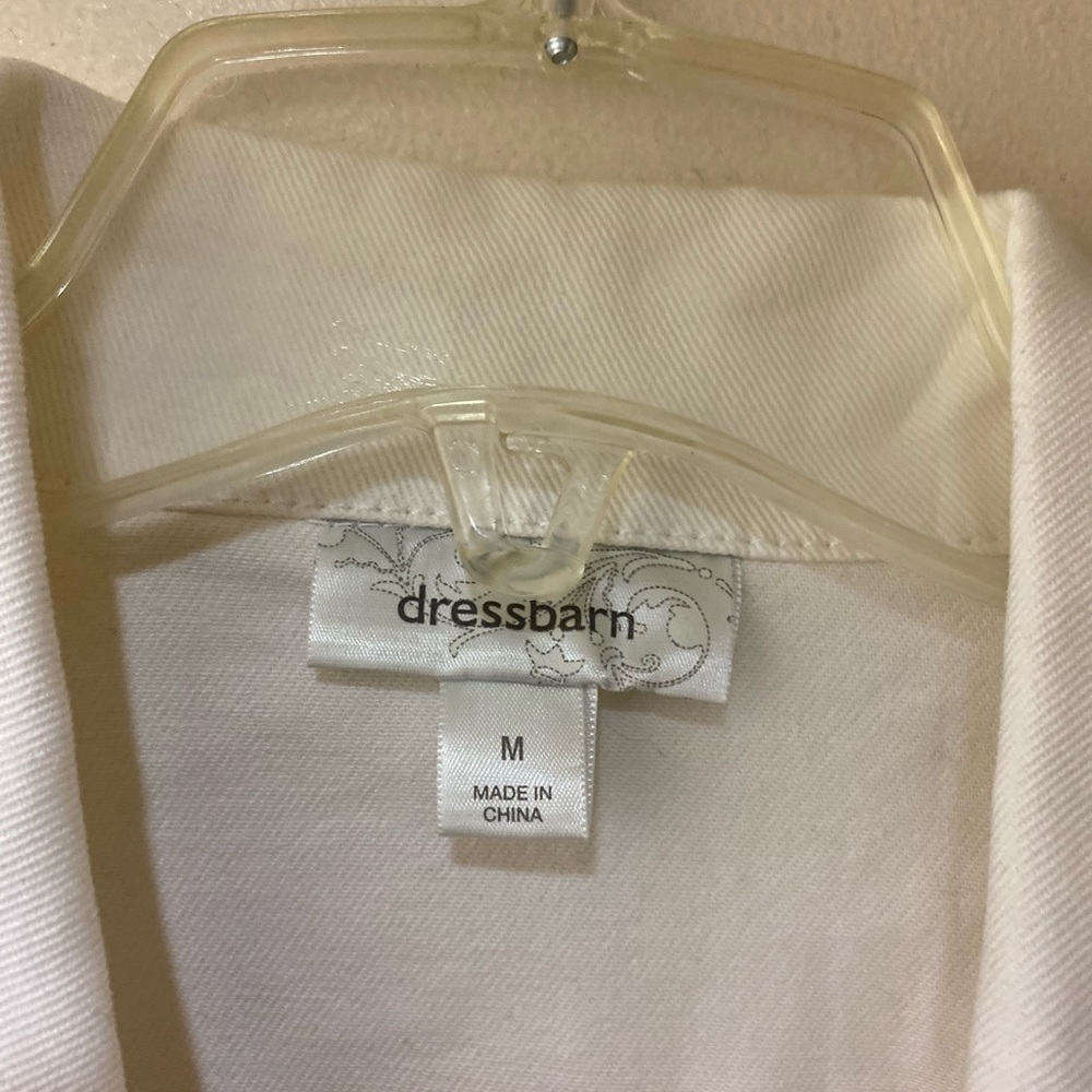 Dress Barn White Denim Studded Jean Jacket - Picture 4 of 8